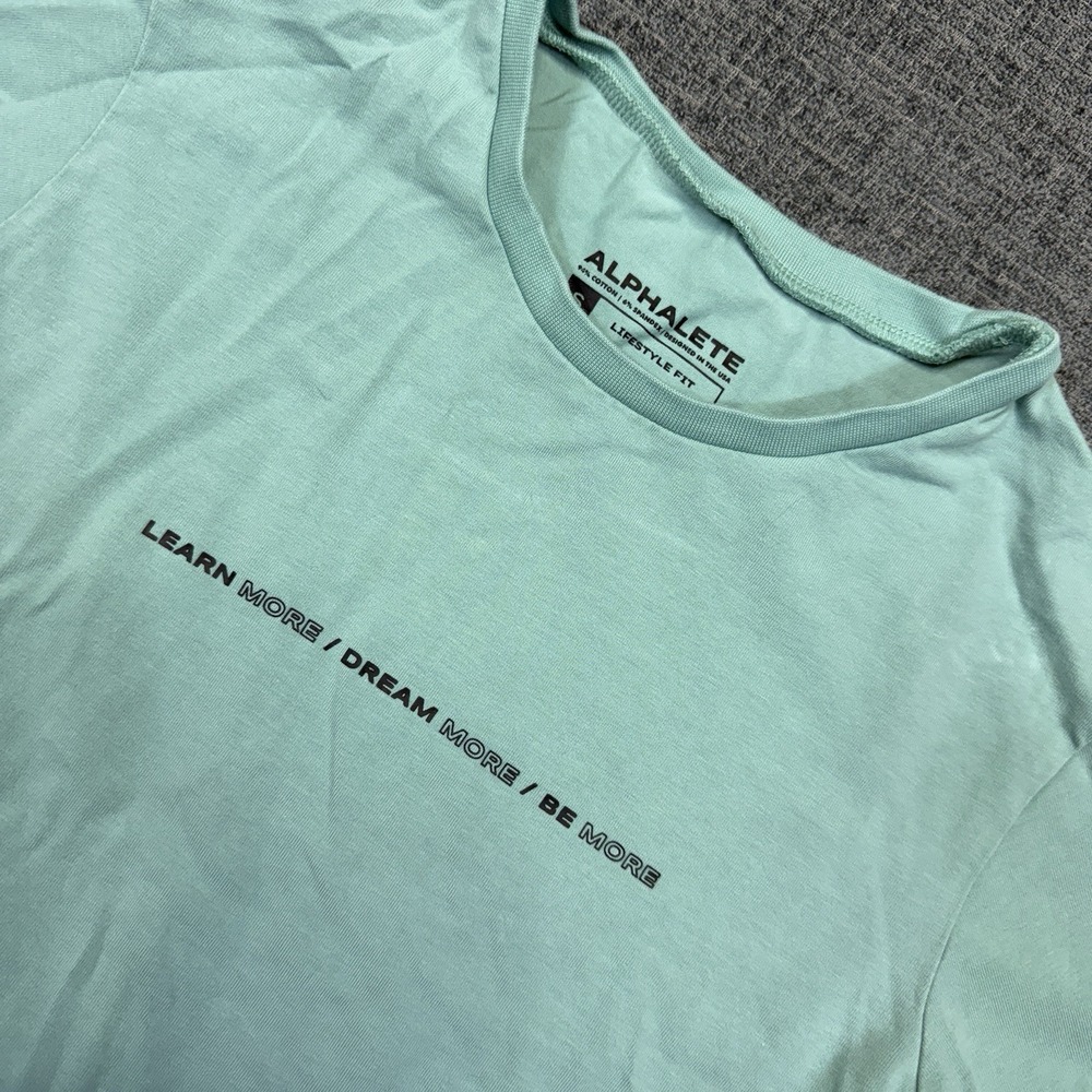 Alphalete Activewear Crop Top Shirt Women's Small Teal Lifestyle Fit Green‎